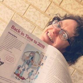 Back in time to 2019, a play by Rebecca Newman and illustrations by Cheryl Orsini